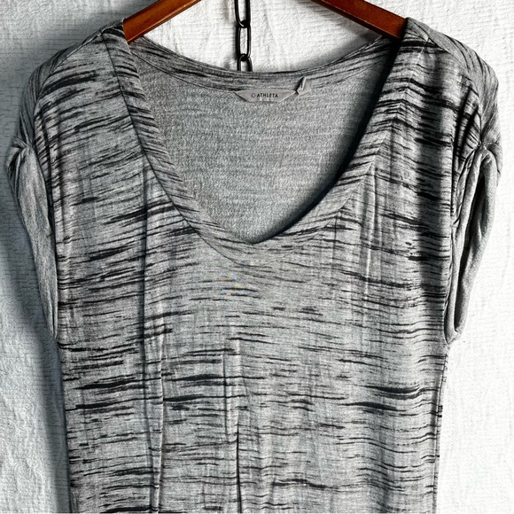 Athleta Energy Heather Grey Cozy Lounge Dress Not Your Moms Housedress Marled S - Picture 2 of 16